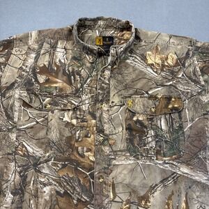 BROWNING MENS 3XL CAMOUFLAGE LONG SLEEVE HUNTING SHIRT JACKET FLAP POCKETS